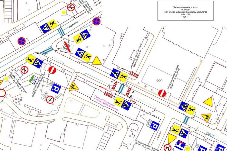 Rozpoczęcie prac drogowych na ul. Okrzei. Nastąpi zmiana w organizacji ruchu