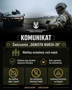 4WMBOT: będzie wzmożony ruch wojsk w regionie 