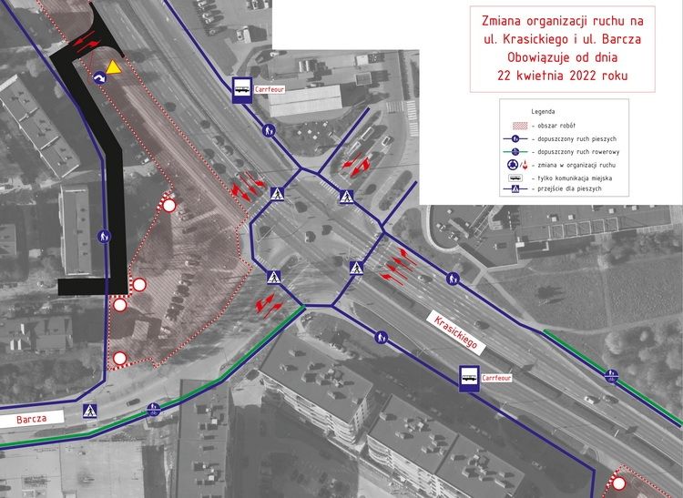 Od piątku kolejne zmiany w organizacji ruchu w związku z inwestycją tramwajową