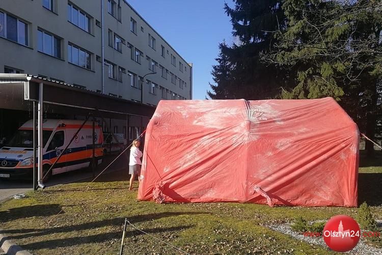Nowe procedury i namioty do triażu przed szpitalami w regionie