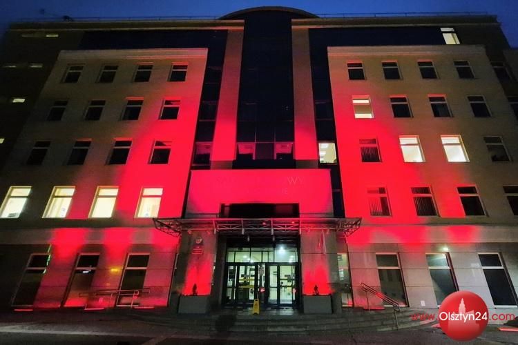 Sąd Okręgowy w Olsztynie rozbłysnął na czerwono