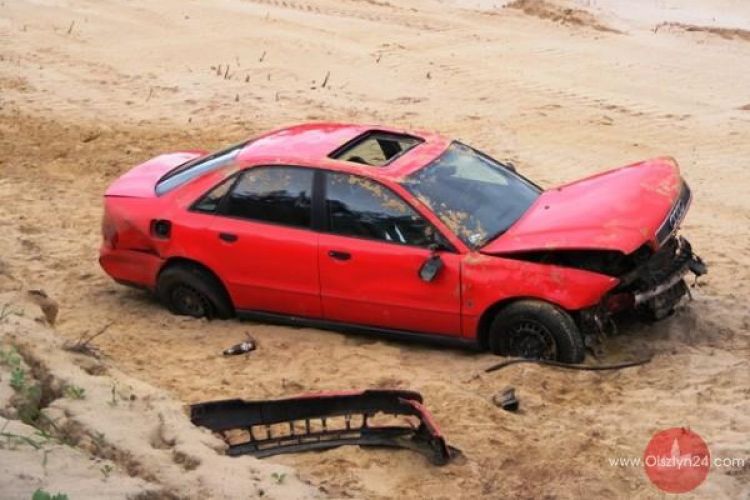 Nie zatrzymał się do kontroli, tylko w rowie