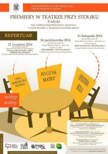 Jutro rusza kolejna edycja Teatru przy Stoliku
