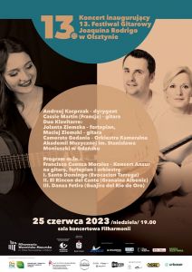 Koncert inaugurujący XIII Festiwal Gitarowy Joaquína Rodrigo w Olsztynie odbędzie się jutro