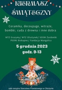 Starostwo zaprasza na kiermasz świąteczny połączony z akcją rejestracji dawców szpiku