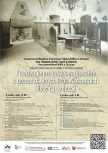 MWiM wraz z partnerami zapraszają na konferencję  o przedwojennych muzeach regionalnych dawnych Prus Wschodnich