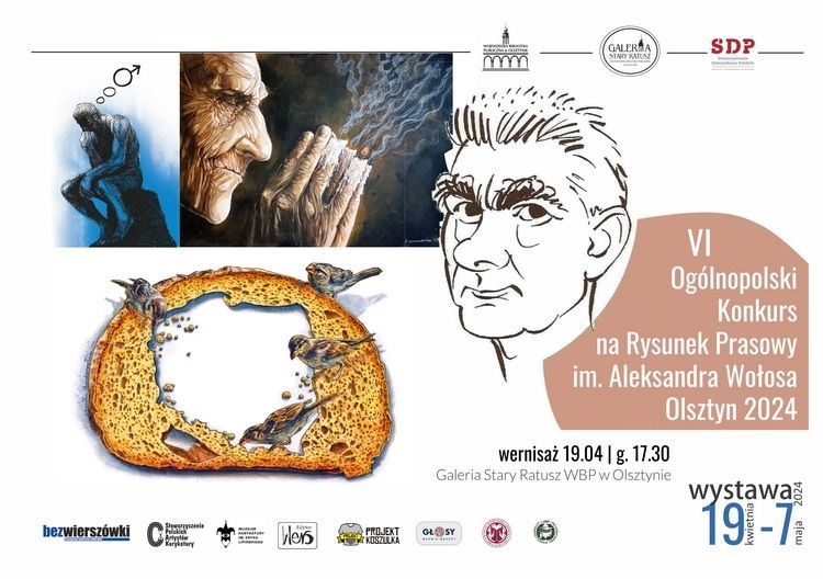 Wystawa VI Ogólnopolskiego Konkursu na Rysunek Prasowy im. Aleksandra Wołosa od jutra w Starym Ratuszu