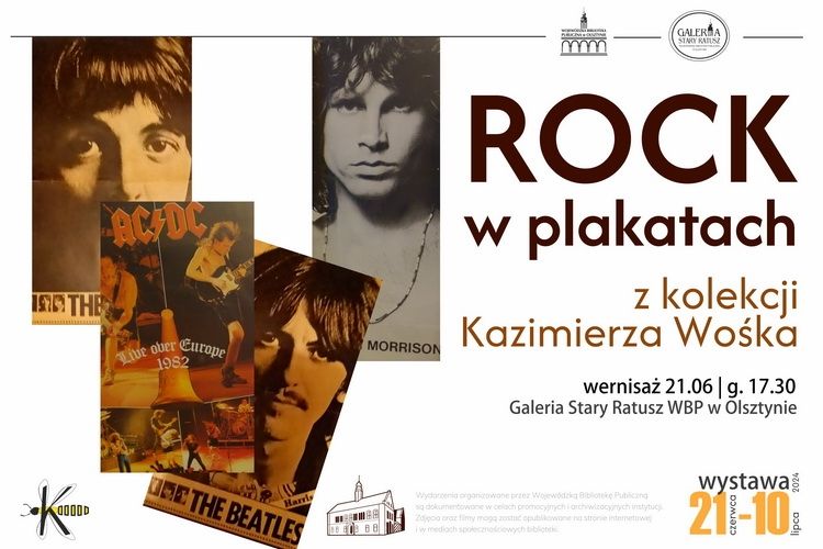 „Rock w plakatach”. WBP zaprasza na wystawę z kolekcji Kazimierza Wośka