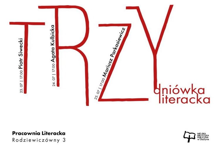 MBP zaprasza na Trzydniówkę Literacką