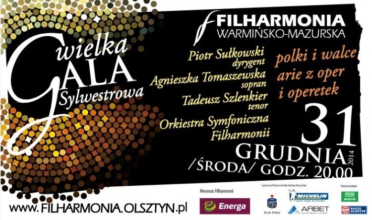 Wielka Gala Sylwestrowa w Filharmonii Warmińsko-Mazurskiej