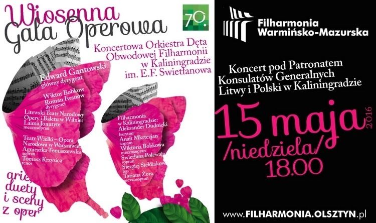 Filharmonia olsztyńska zaprasza na „Wiosenną Galę Operową” 