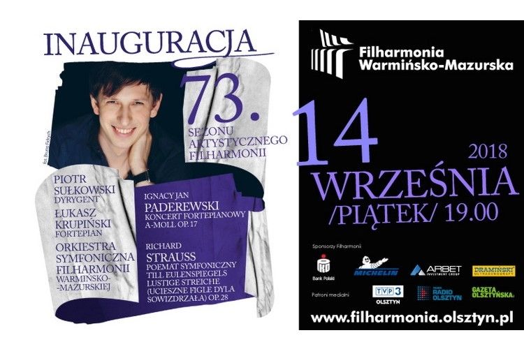 W piątek Filharmonia Warmińsko-Mazurska zainauguruje 73. sezon artystyczny