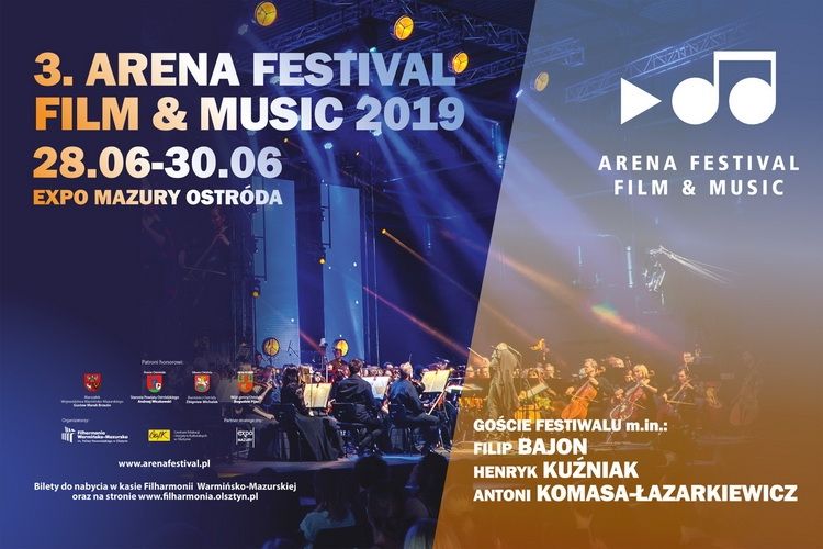 3. Arena Festival film&music Ostróda ’2019 pod koniec czerwca w EXPO Mazury