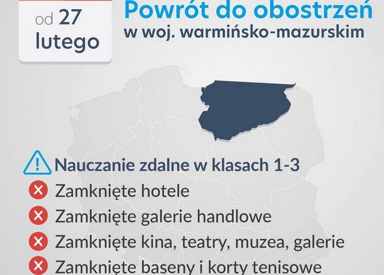 Warmia i Mazury ofiarą brytyjskiej mutacji COVID? Od soboty tylko w naszym regionie zaostrzenie obostrzeń