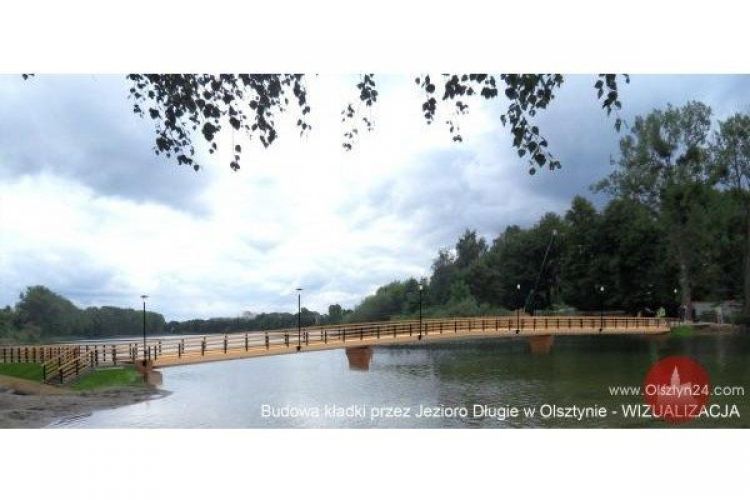 Kładka nad jeziorem Długim zmieniona