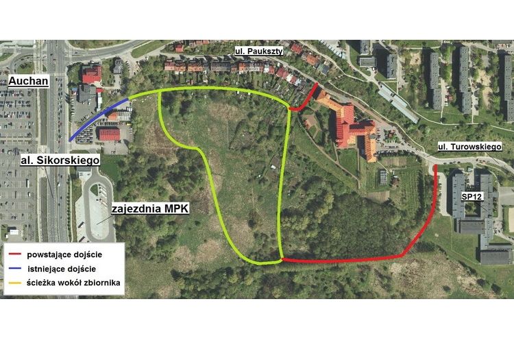 Powstają nowe dojścia do parku Nagórki-Jaroty w Olsztynie