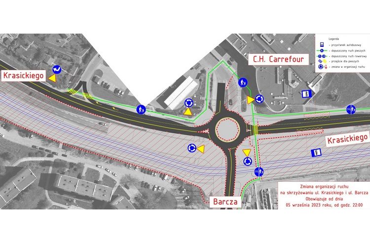 W okolicach Carrefoura zmieni się organizacja ruchu drogowego