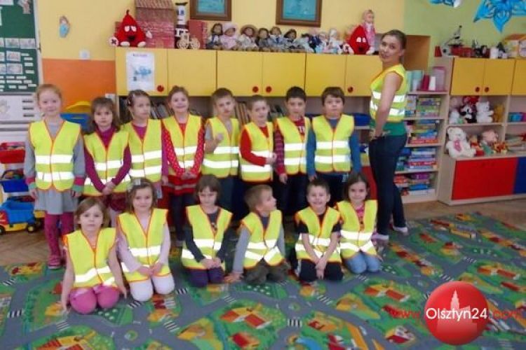 Kieźlińskie przedszkolaki z odblaskiem