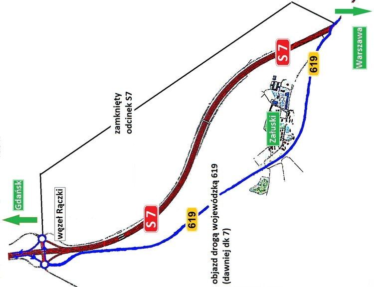 W poniedziałek zamkną odcinek S7 w pobliżu Nidzicy