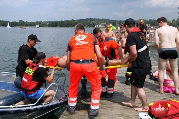 Służby ratownicze ćwiczyły dziś na Jeziorze Ukiel