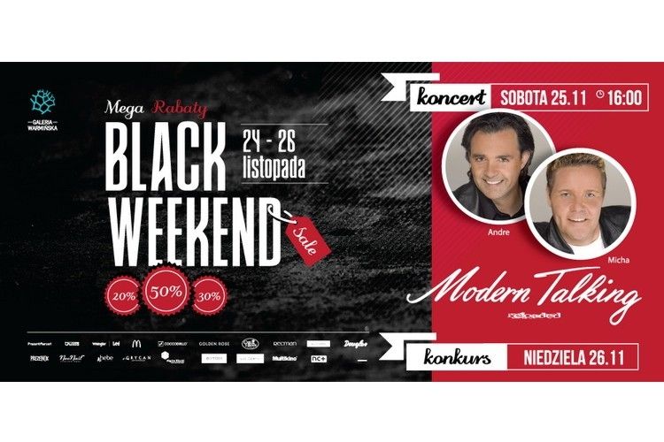 Czarny piątek czyli weekend rabatów i muzyki w Galerii Warmińskiej