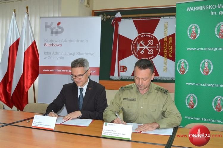 Izba Administracji Skarbowej i Warmińsko-Mazurski Oddział Straży Granicznej podpisały porozumienie
