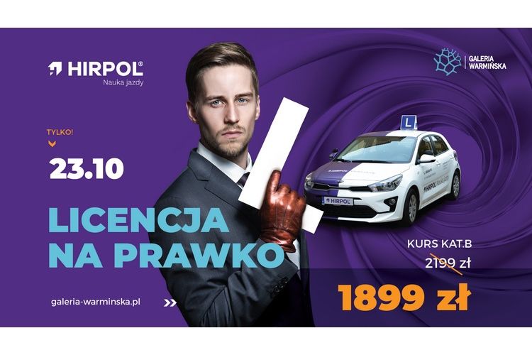 Po prawo jazdy do Galerii Warmińskiej!