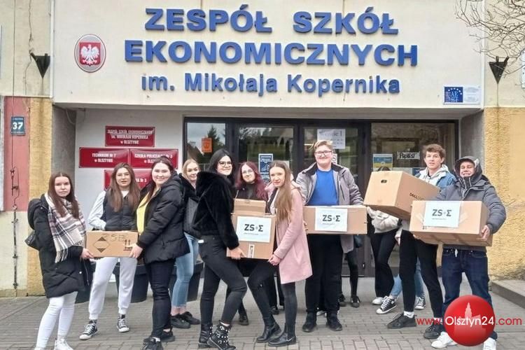 Uczniowie olsztyńskiego „Ekonomika” solidarni z  Ukrainą
