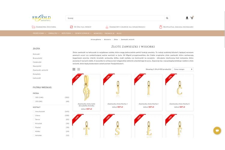 Złote zawieszki - skomponuj swoją biżuterię! 