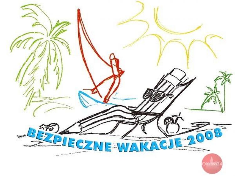 Pocztówki i naklejki na bezpieczne wakacje