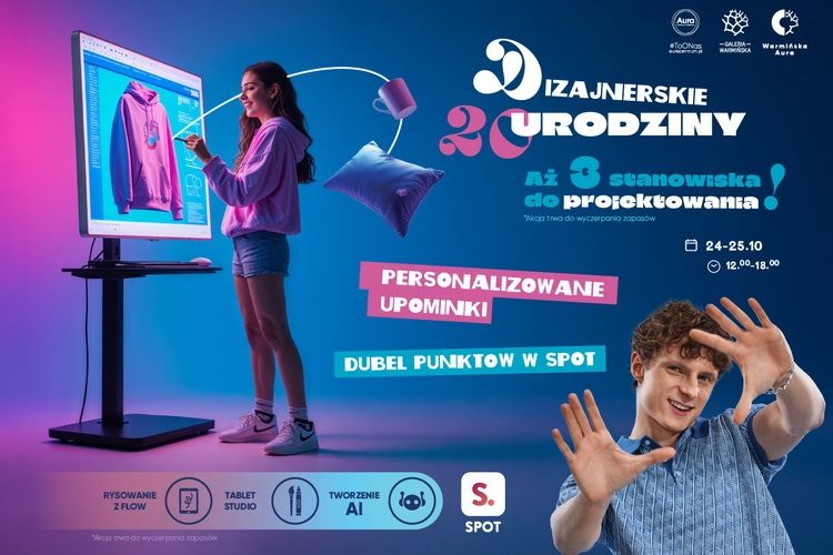 Świętuj z prezentami 20. urodziny Aura Centrum Olsztyna!
