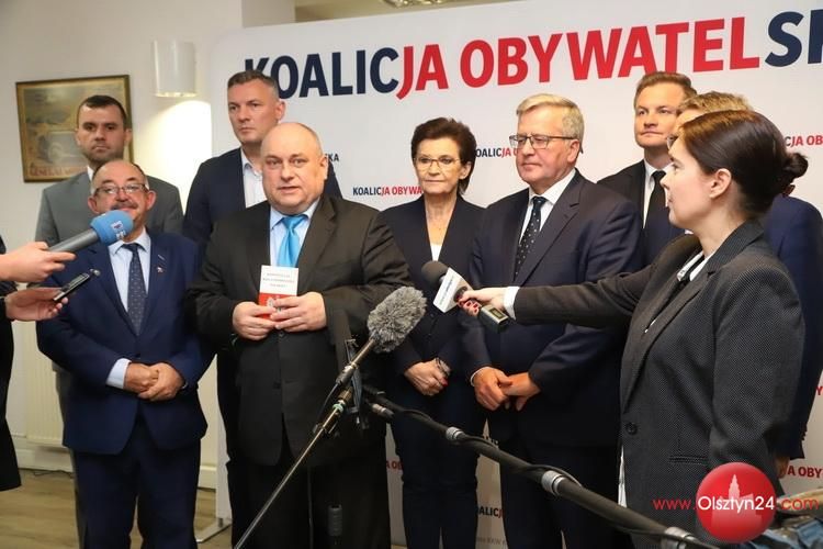 Były prezydent Bronisław Komorowski poparł kandydatów KO do parlamentu z Warmii i Mazur