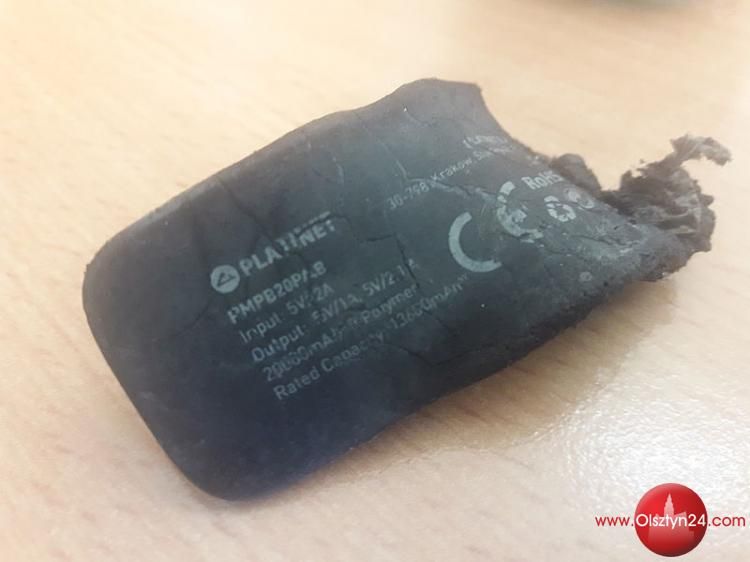 Wyrzucony do śmieci zmieszanych zużyty powerbank przyczyną pożaru w olsztyńskim ZGOK