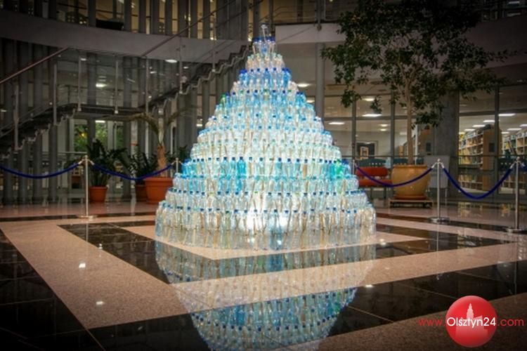 Choinka z listem w butelce