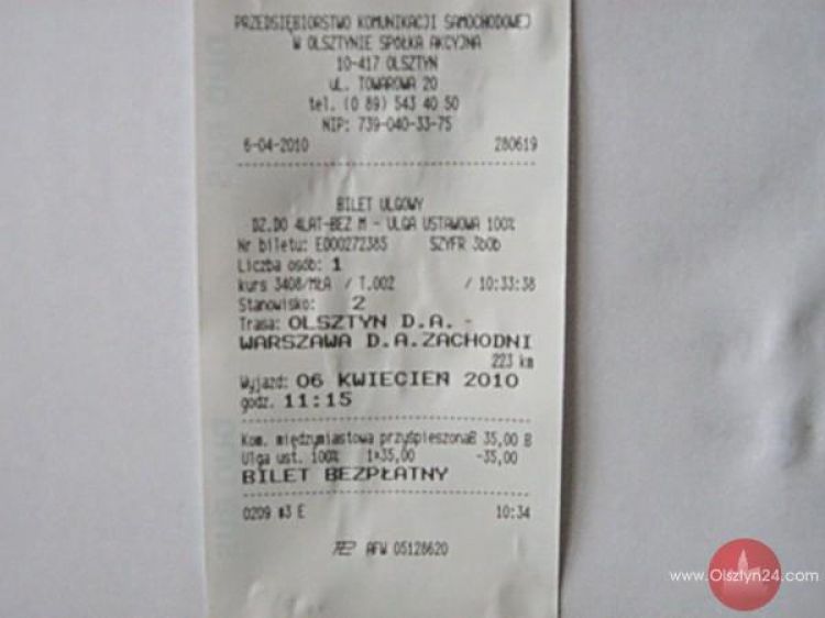 Bilety za 0 zł?