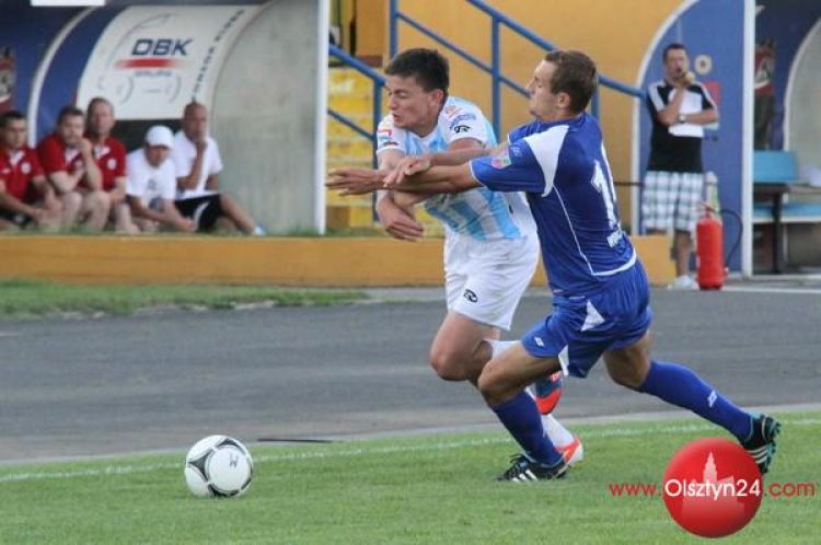 Porażka na powitanie I ligi piłkarskiej w Olsztynie