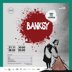 Kultowy Banksy w Aura Centrum Olsztyna