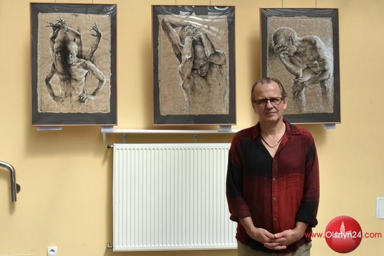 Wystawę malarstwa i rysunku „Od ciszy do ekspresji” Mariusza Kałdowskiego prezentuje WBP