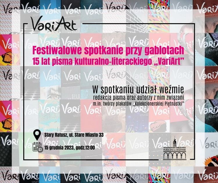Obchody 15 lat pisma kulturalno-literackiego „VariArt” już jutro w Starym Ratuszu