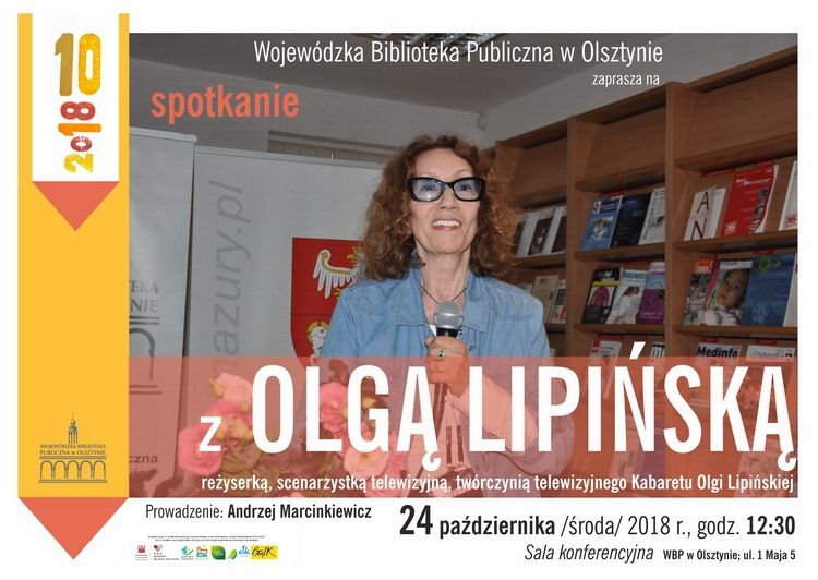 Olga Lipińska będzie gościem WBP już w środę 