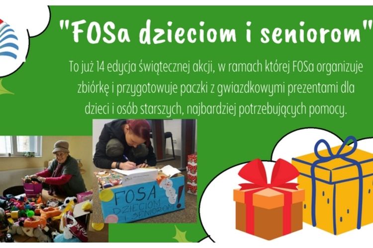 FOSa zorganizowała zbiórkę „FOSa dzieciom i seniorom”. Można ją nadal wesprzeć  