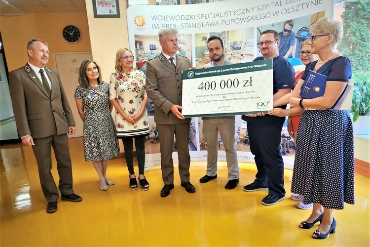 Lasy Państwowe wsparły szpital dziecięcy w Olsztynie